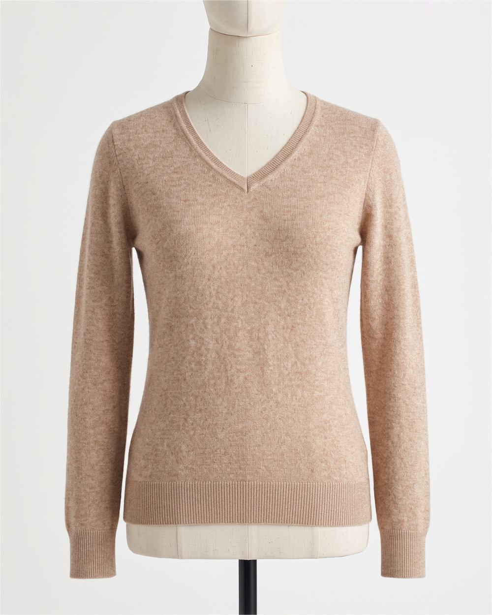 Mongolian Cashmere V-Neck Sweater